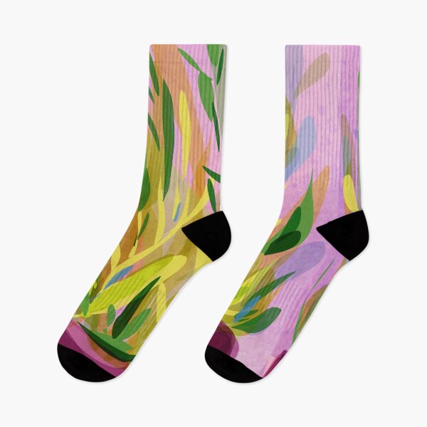 Item preview, Colorful House Plant Botanical Illustration - Plum, Lilac and Green designed and sold by Michelebuttons.