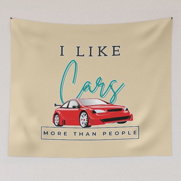 Item preview, I like cars more than people- Black Text- Version 2 designed and sold by EvaWolf.