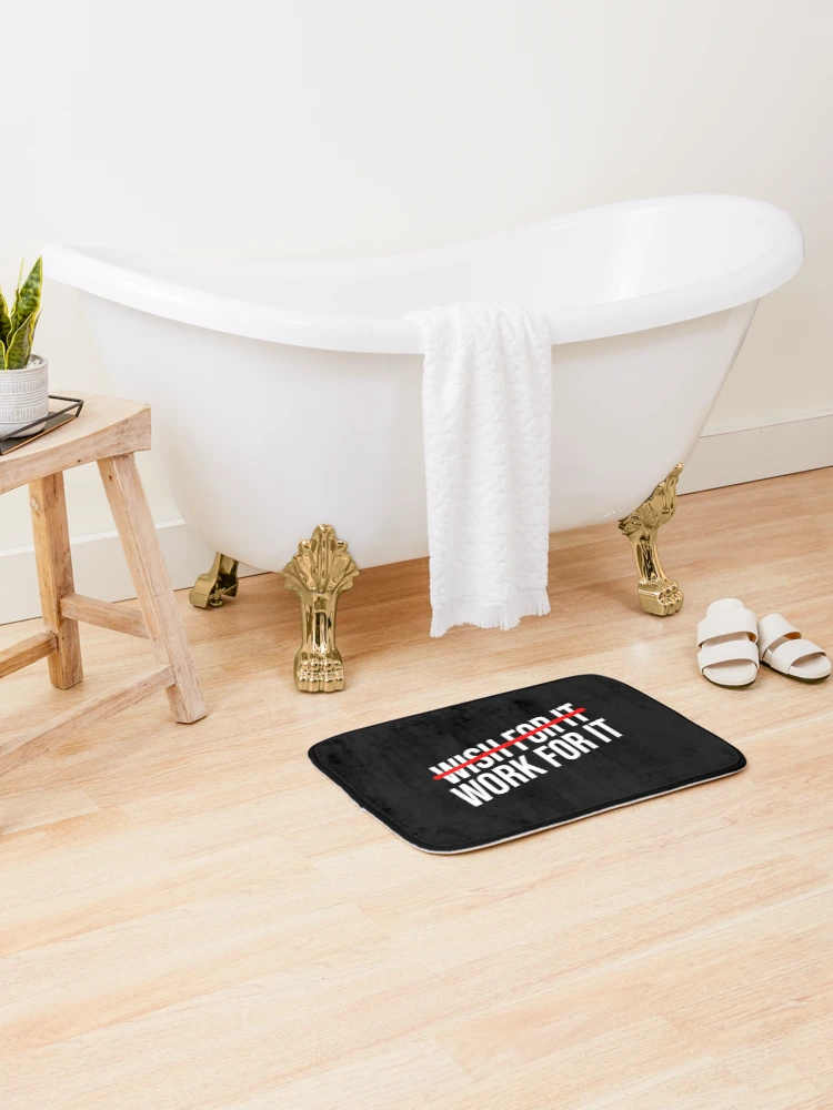 Thumbnail 2 of 6, Bath Mat, Work For It designed and sold by Express YRSLF.