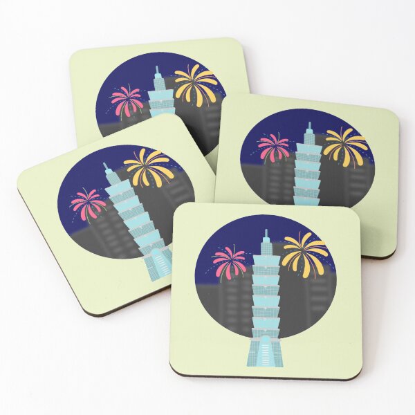 Item preview, Taiwan Taipei 101 with fireworks designed and sold by Trista Designs.