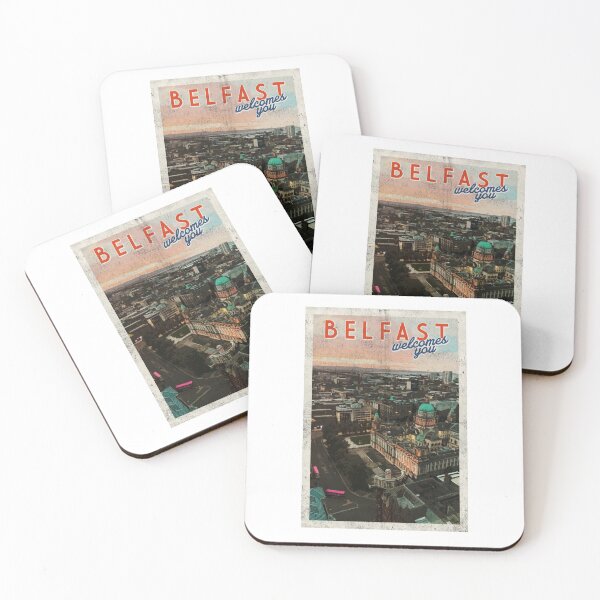 Item preview, Vintage Belfast travel poster retro designed and sold by TheBritishShop.