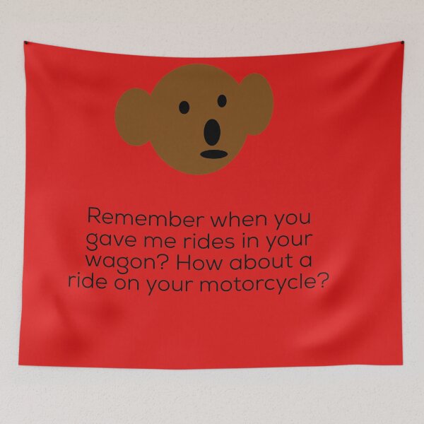 Item preview, Teddy Bear Remember when you gave me rides in your wagon? How about a ride on your  motorcycle? designed and sold by headtrackerart.