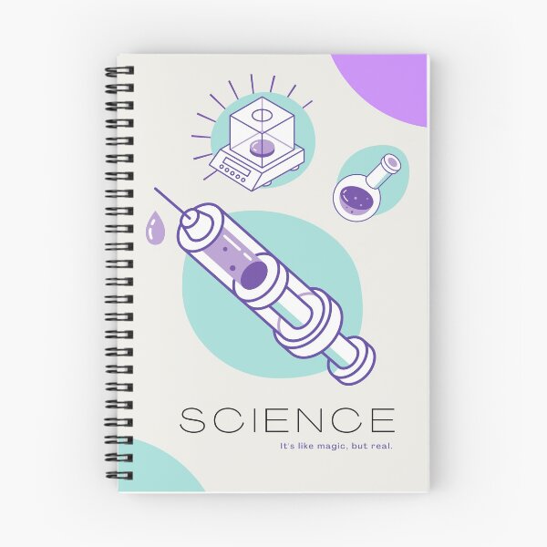 Item preview, science Notebook hardcover journal print design art  designed and sold by NouraDesignSA.