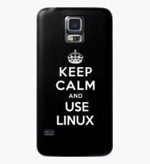 Keep Calm and You Linux T-Shirt Case/Skin for Samsung Galaxy
