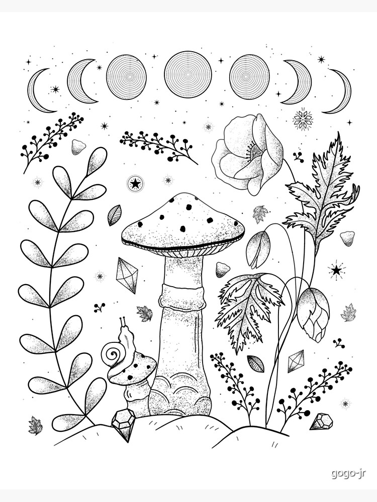 Goblincore Aesthetic Cottagecore Dark Academia Mushroom | Art Board Print