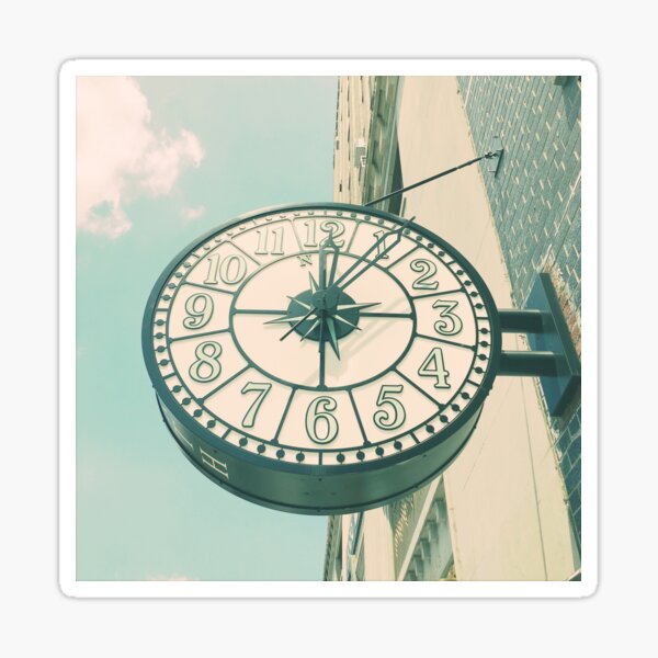 Time after Time - Clock and Compass Photography Sticker