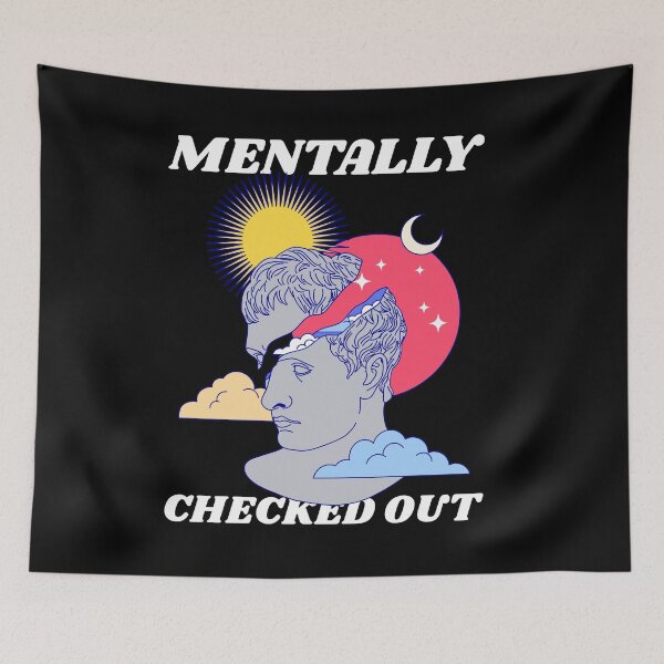 Item preview, Mentally Checked Out Fed Up Burnout Exhausted Drained Low Battery designed and sold by KLINESTORE.