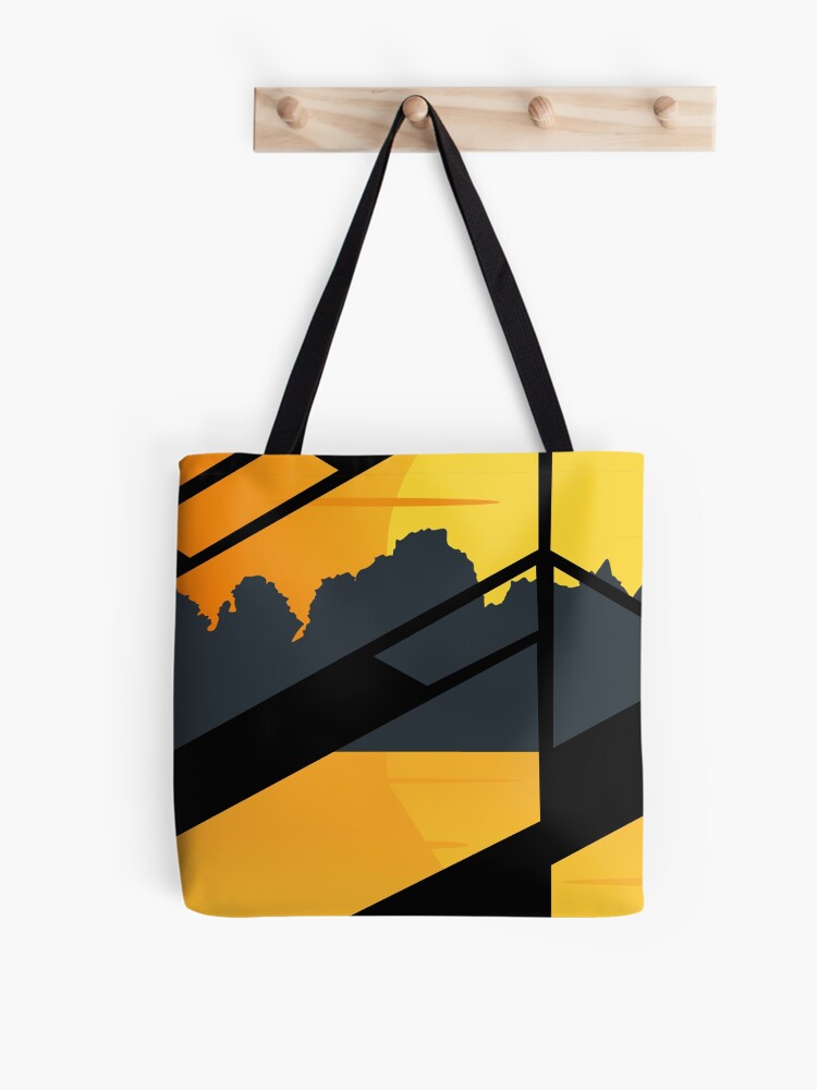 Thumbnail 1 of 2, Tote Bag, Geometric sunset symbol designed and sold by Designs-RZ.