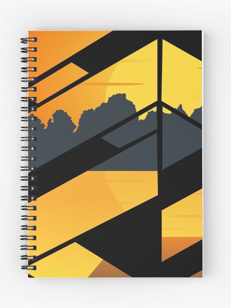 Thumbnail 1 of 3, Journal, Geometric sunset symbol designed and sold by Designs-RZ.