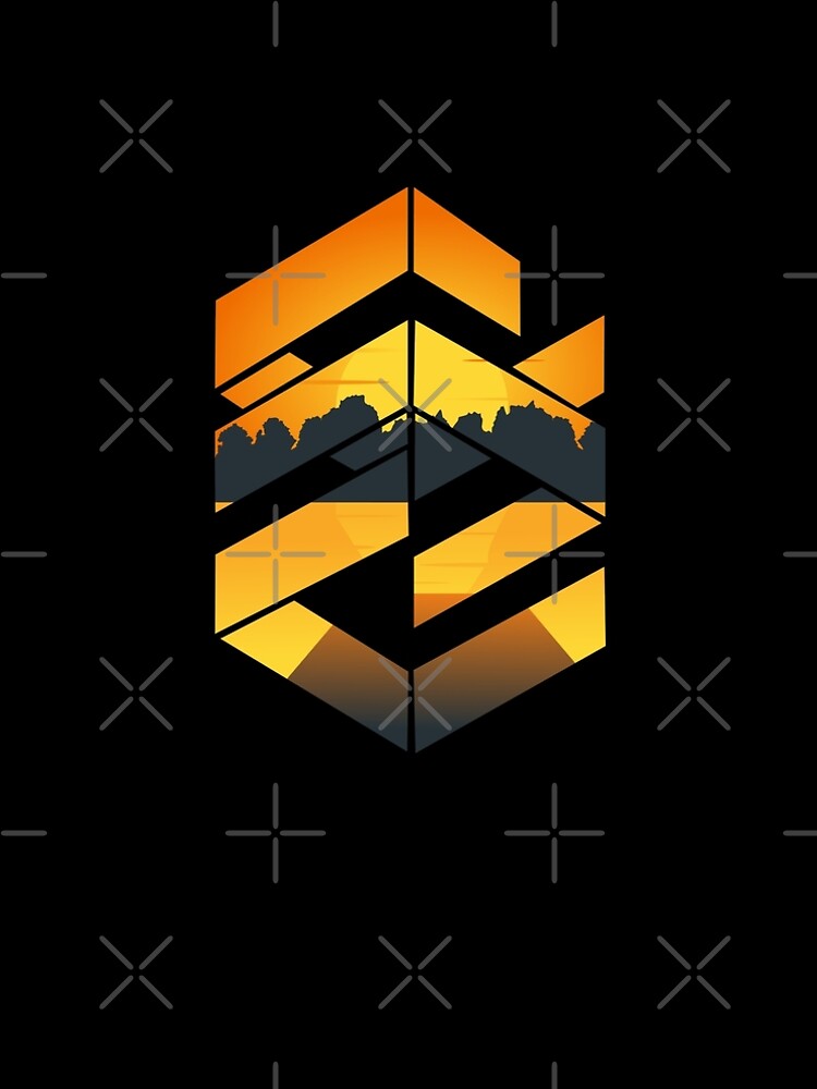 Thumbnail 5 of 5, A-Line Dress, Geometric sunset symbol designed and sold by Designs-RZ.