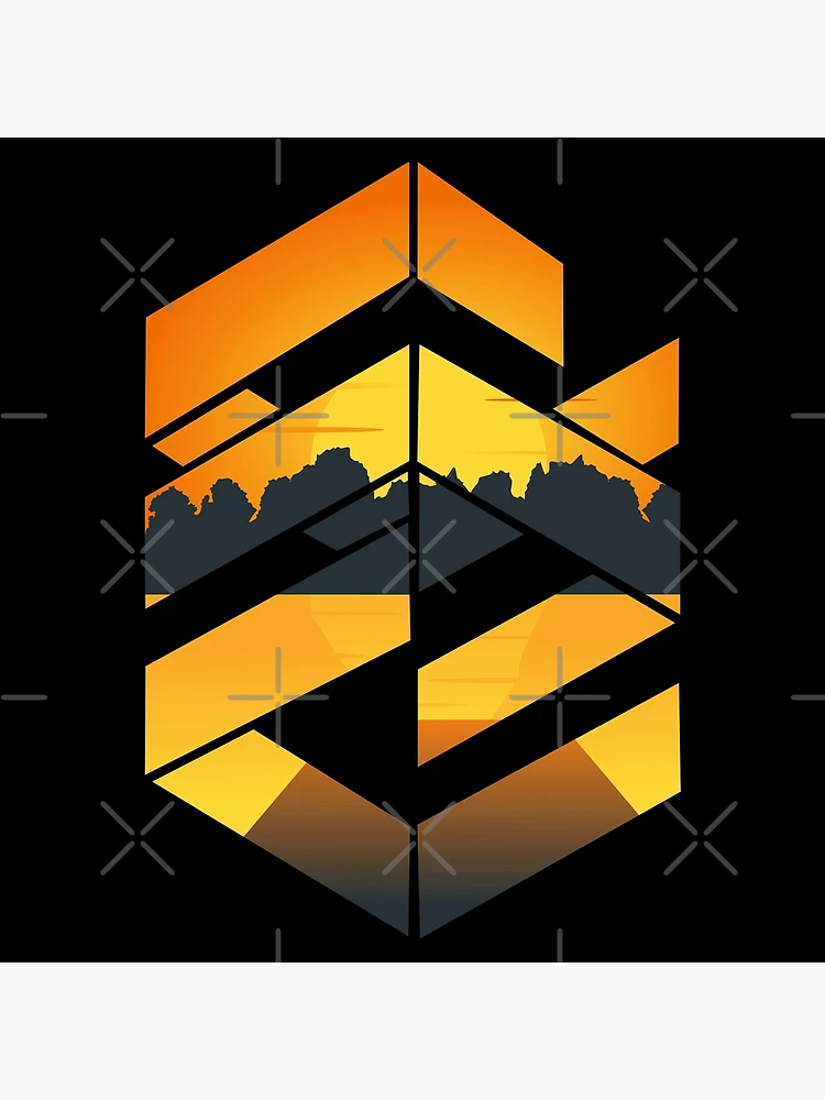Thumbnail 2 of 2, Postcard, Geometric sunset symbol  designed and sold by Designs-RZ.