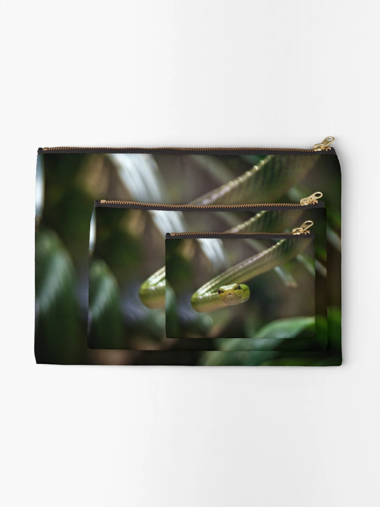 Thumbnail 2 of 4, Zipper Pouch, Green Tree Python designed and sold by BritishYank.