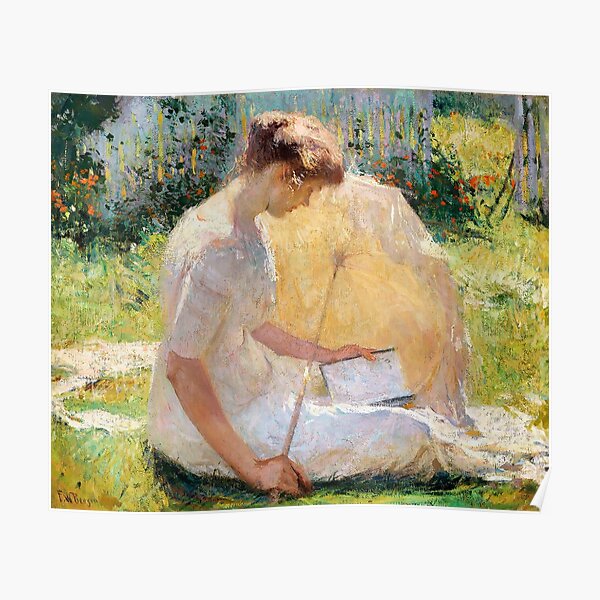 Poster Frau Liest Redbubble