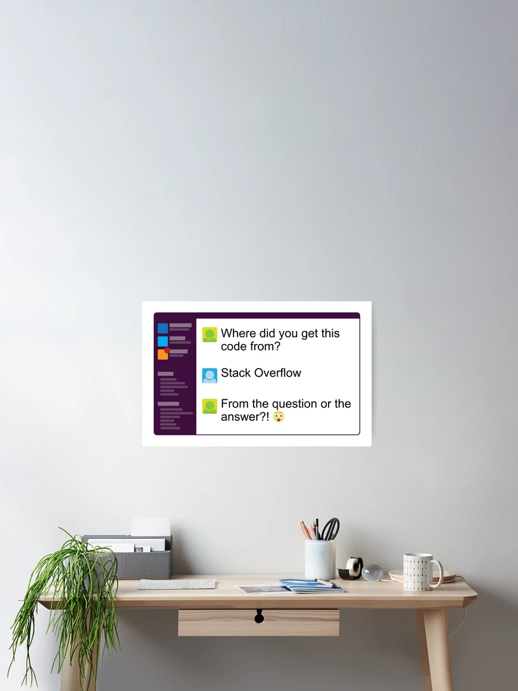 Thumbnail 2 of 3, Poster, Stack Overflow. The Question or the Answer? designed and sold by Tech-e-Tees.