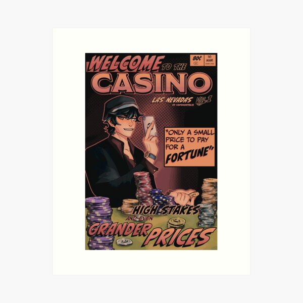 Quackity Casino Dream SMP Las Nevadas Comic Poster Art Print