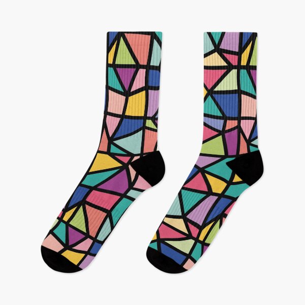 Item preview, Rainbow Polygons - LGBT Pride Geometric Pattern (Dark) designed and sold by Mario Patterns.