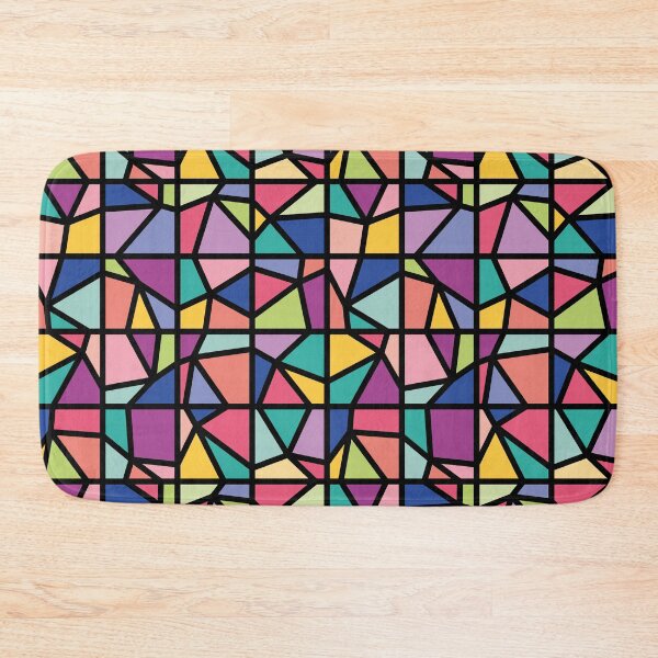 Item preview, Rainbow Polygons - LGBT Pride Geometric Pattern (Dark) designed and sold by Mario Patterns.