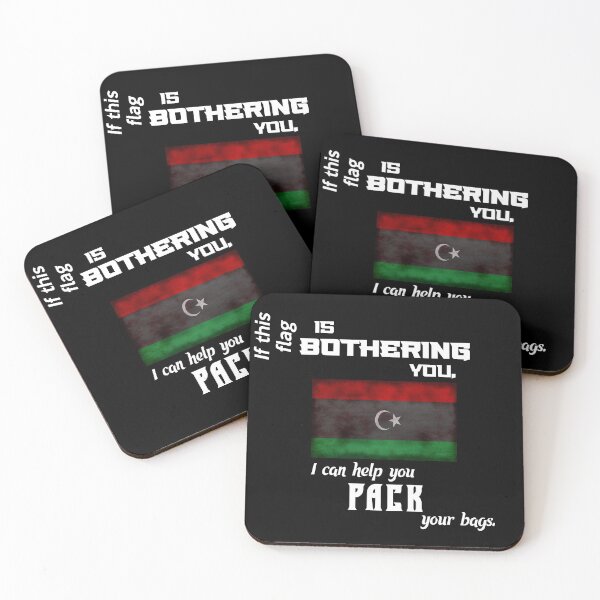 Item preview, Libyan flag - pack your bags designed and sold by 2Girls1Shirt.
