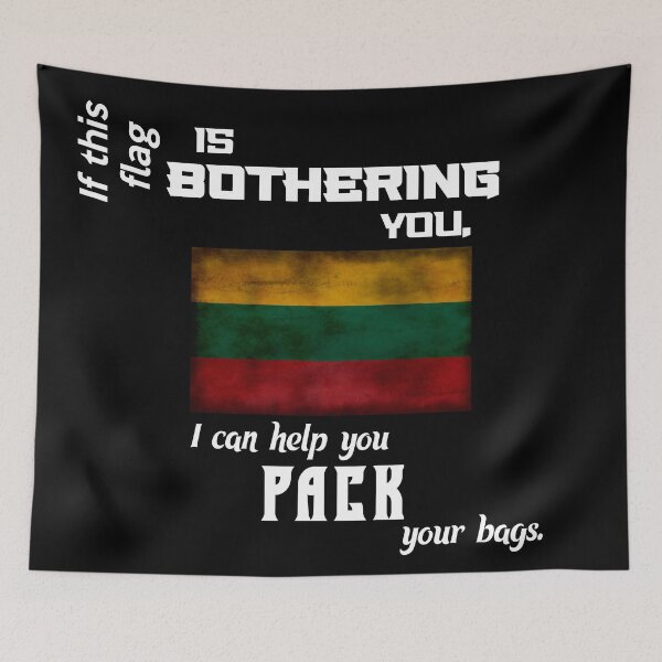 Item preview, Lithuanian flag - pack your bags designed and sold by 2Girls1Shirt.