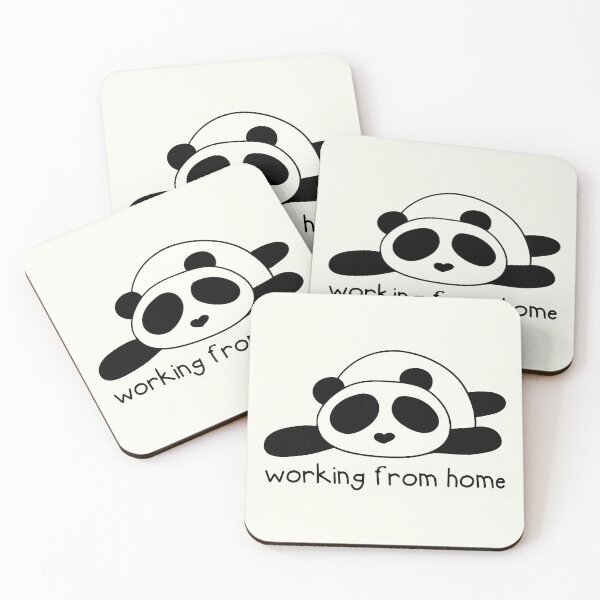 Item preview, Working From Home Funny Panda Bear designed and sold by GrimButterfly.
