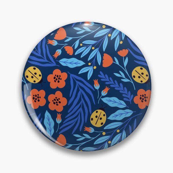 Item preview, Ladybug in the garden on dark blue background designed and sold by Irenajh87.