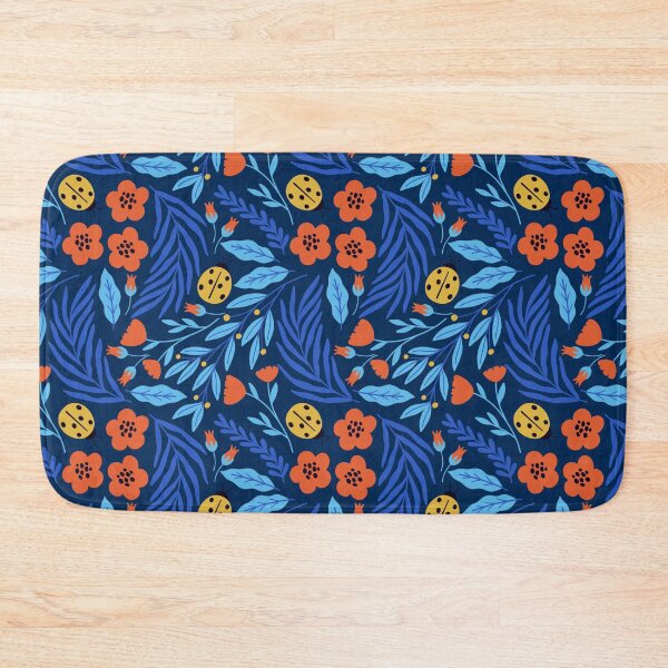 Item preview, Ladybug in the garden on dark blue background designed and sold by Irenajh87.