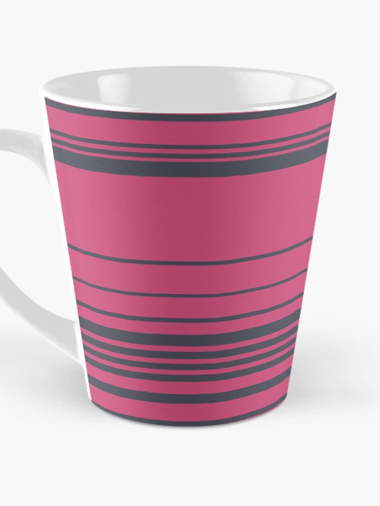 Thumbnail 3 of 4, Coffee Mug, Complex Stripes - Raspberry designed and sold by LAEC-Shop.