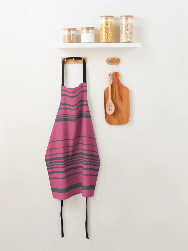 Thumbnail 4 of 6, Apron, Complex Stripes - Raspberry designed and sold by LAEC-Shop.