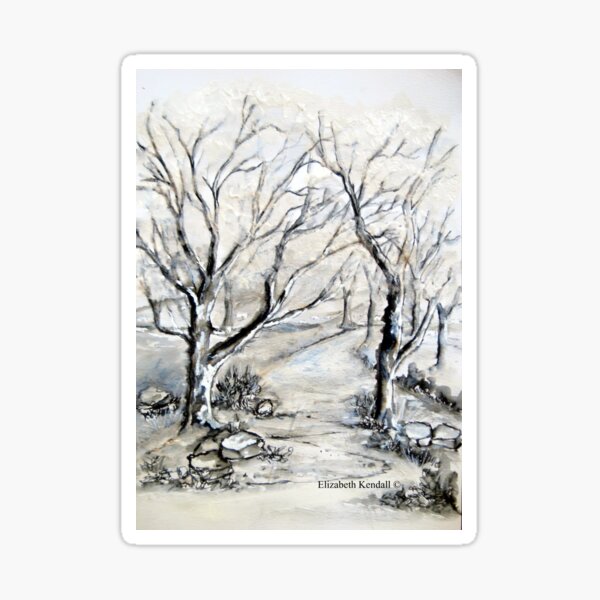 Trees in winter Sticker