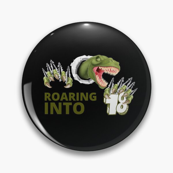 Artikelvorschau, Brüllen in 18. Geburtstagsgeschenk T-Rex Dinosaurier Geburtstag entworfen und verkauft von teemenia.