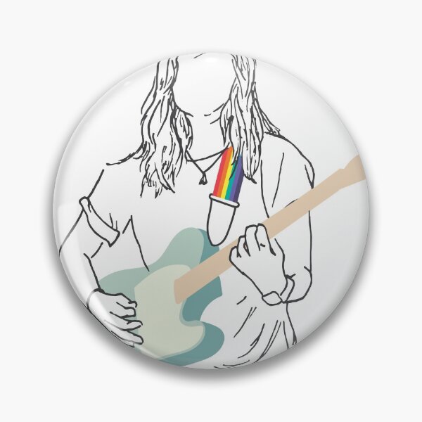 Item preview, Julien Baker Line Drawing Colored Guitar designed and sold by Designer's Mixtape.