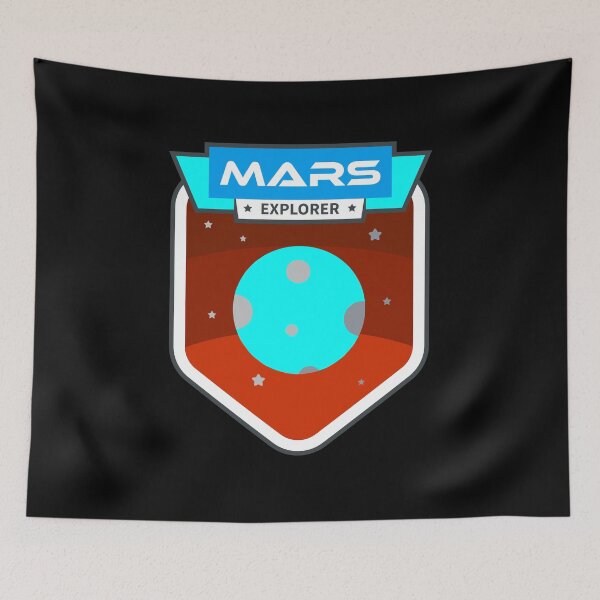Item preview, Mars Planetary Explorer Sticker - Blue Red Brown  designed and sold by NoMatterLab.