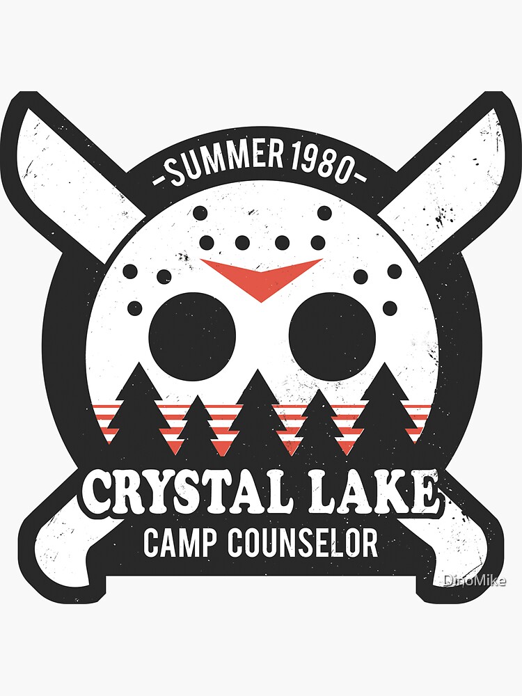 Retro Summer Lake Lettering Stay Cool Sticker