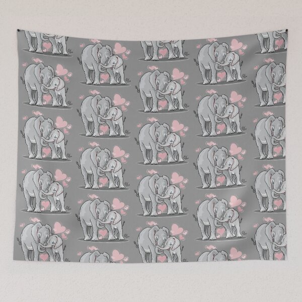 Item preview, Mama Elephant and Baby designed and sold by JohnnyPraize.