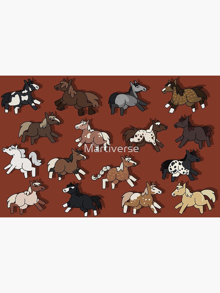 RDR2 Horses Poster By Martiverse Redbubble   Flat,750x,075,f Pad,750x1000,f8f8f8 