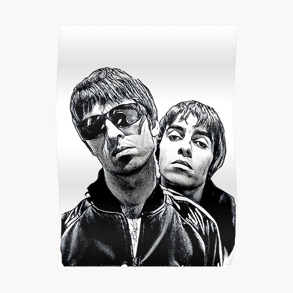 Noel & Liam Gallagher Art Poster