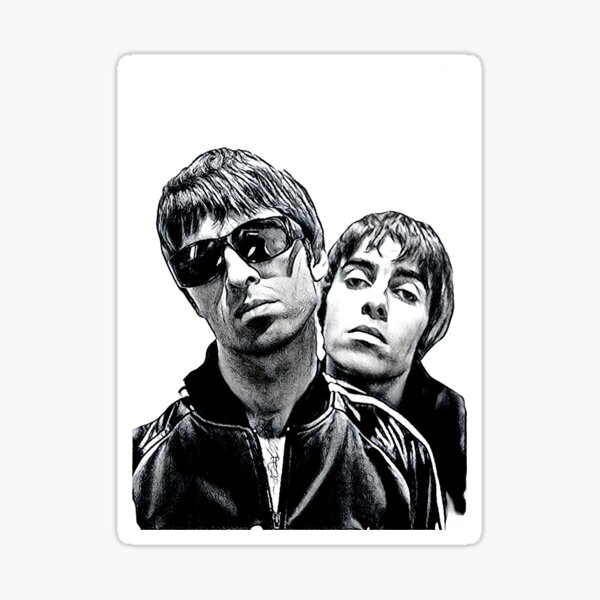 Noel & Liam Gallagher Art Sticker
