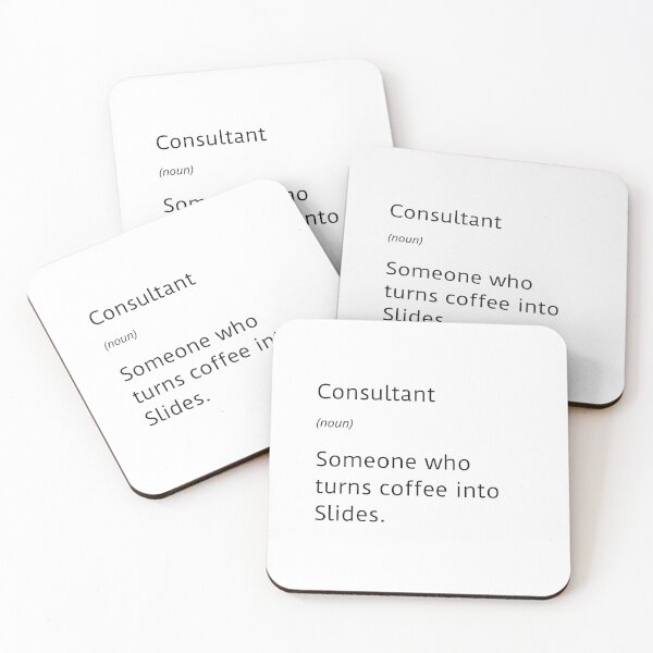 Item preview, Consultant and coffee funny definition - large text white designed and sold by ArtsySue.