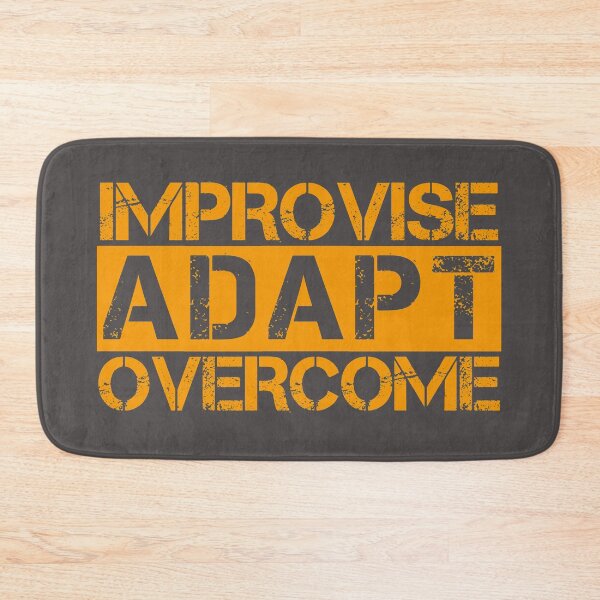 Item preview, Improvise adapt overcome Orange, Grey - motivational designed and sold by Honest-Quotes.