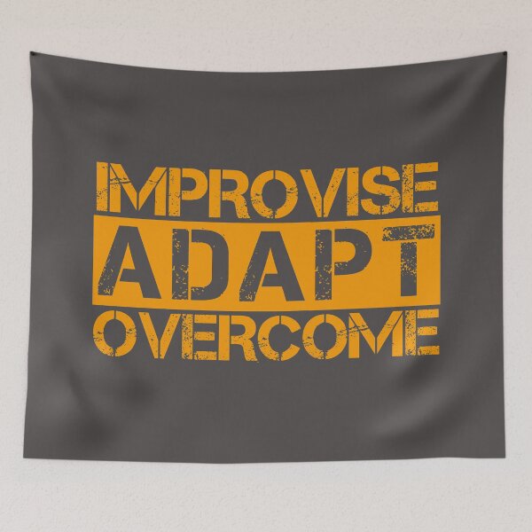 Item preview, Improvise adapt overcome Orange, Grey - motivational designed and sold by Honest-Quotes.