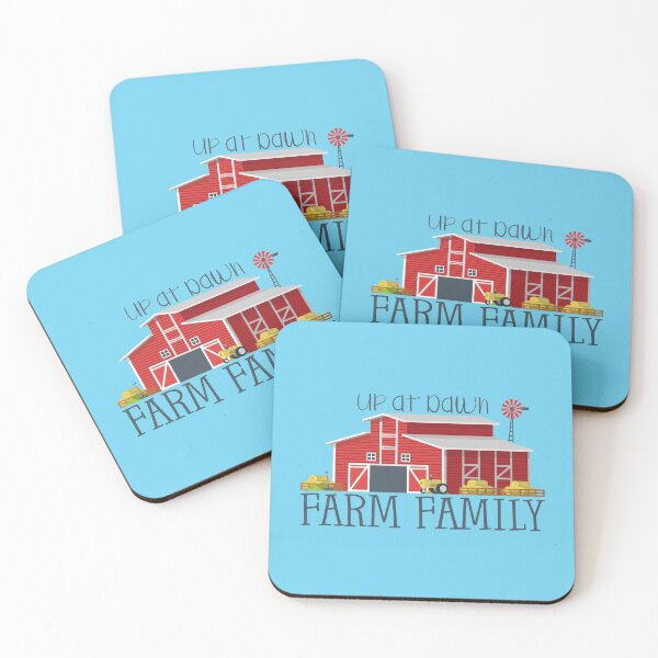 Item preview, Up at Dawn Farm Family (on Blue) designed and sold by PawsitiveMum.