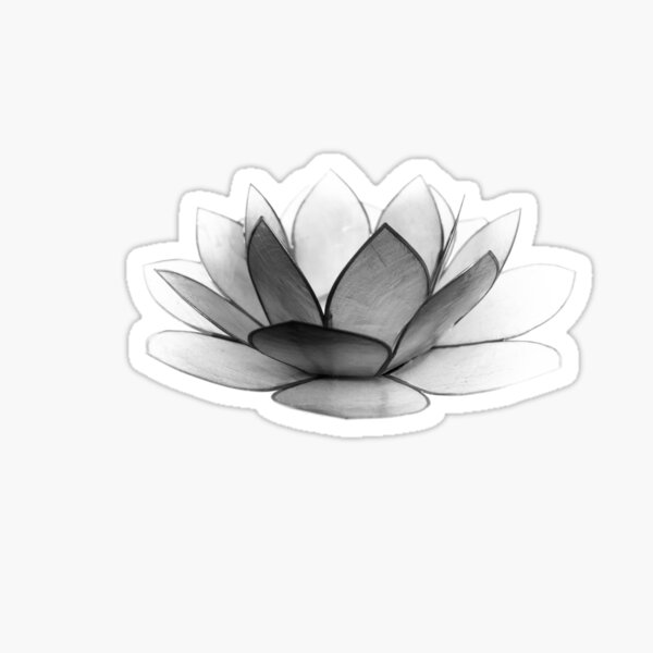 weißer Lotus Sticker