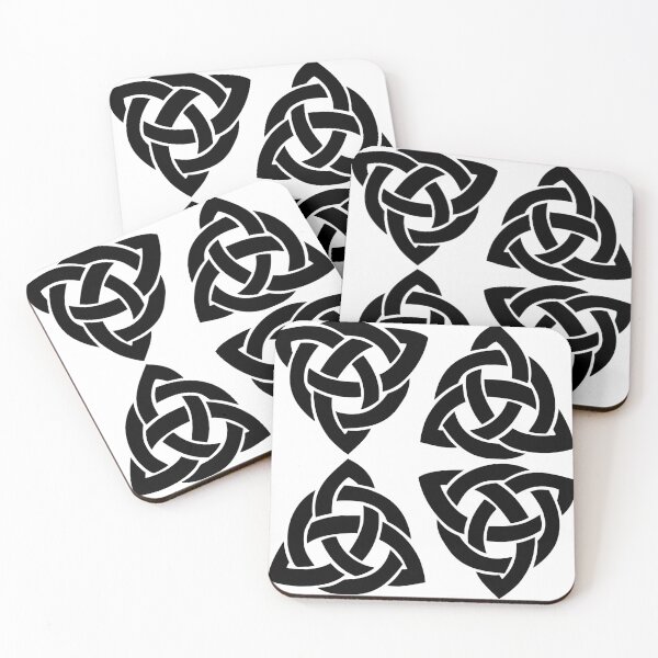 Item preview, Celtic knot 3 point rotated 60 deg and repeated four times , retro old world scotts,scotland designed and sold by Tramontane Designs.