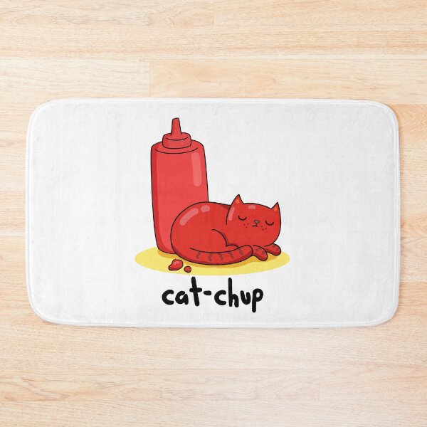 Item preview, Cat-chup Funny Cat Ketchup Puns  designed and sold by punnybone.