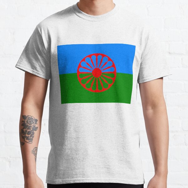 Bandera del pueblo romaní Camiseta clásica
