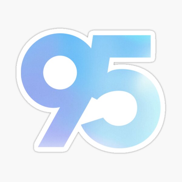 95 Degrees Logo 2021  Sticker