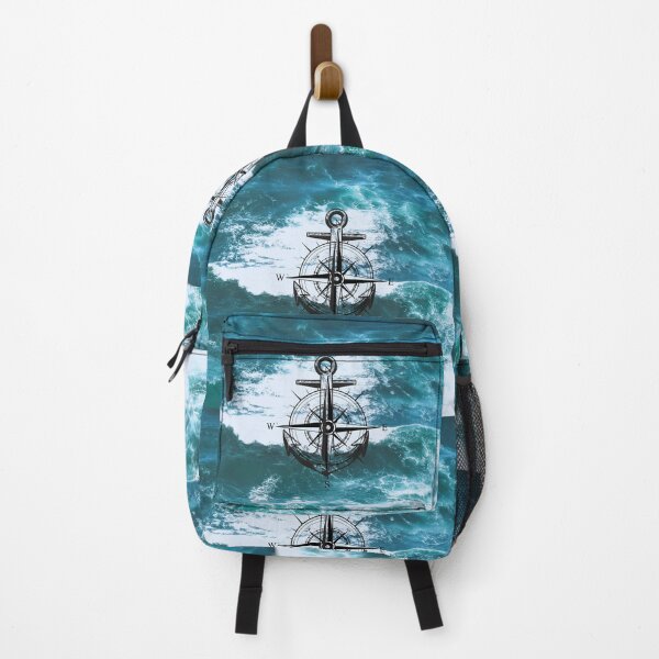 Item preview, Anchor and compass in deep rough ocean designed and sold by Shir-designs.