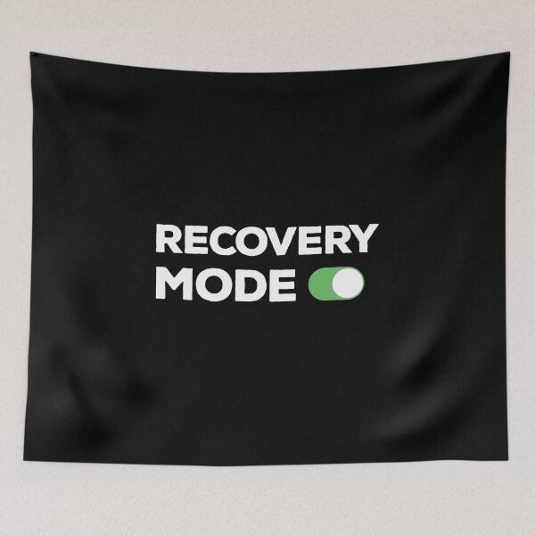 Item preview, Recovery mode on - Funny sarcastic quote about gym, fitness, bodybuilding, cardio designed and sold by metin1331.