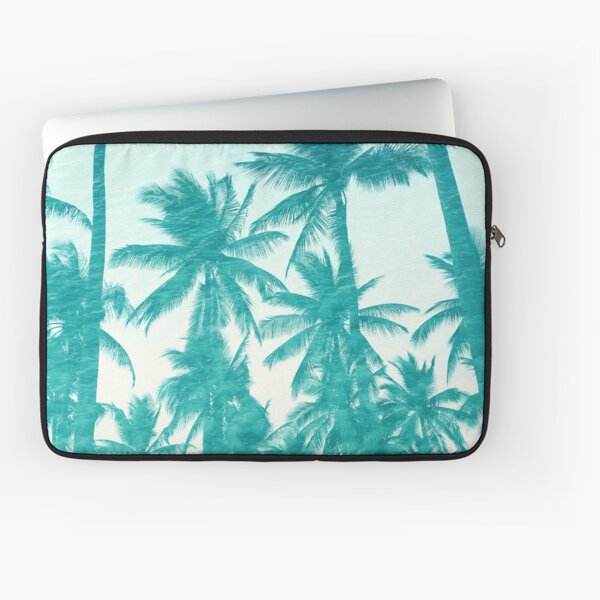 Item preview, Palm Trees, Ocean waves Teal, Blue design photograph / sticker / duvet designed and sold by marina ralston.