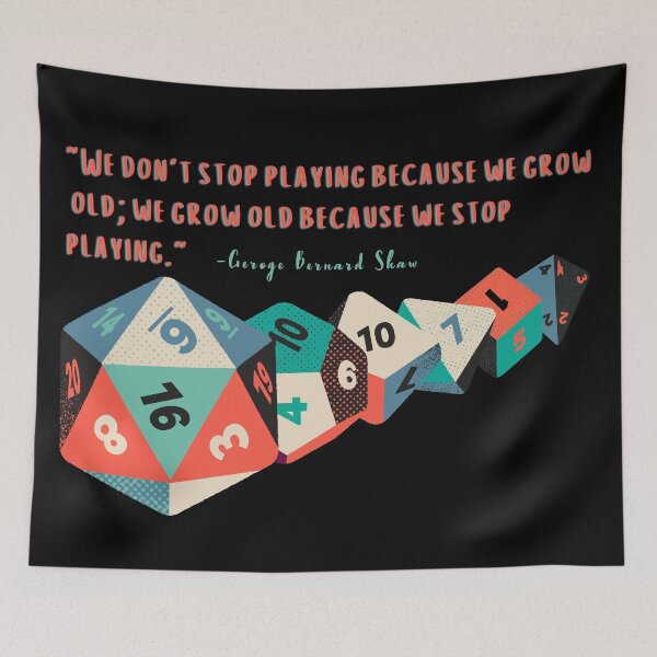 Item preview, Play Or Get Old D&D Dice designed and sold by 216stitches.